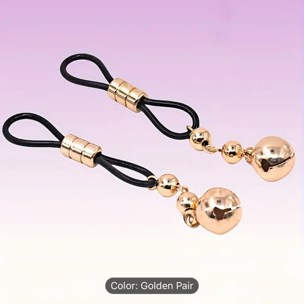NEW Adjustable Erotic Bell Nipple Ring Set - Sexy Adult Intimacy Clips